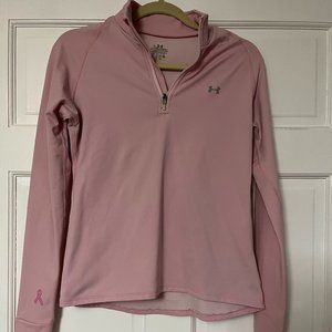 Pink; size medium; Under Armour; quarter zip
